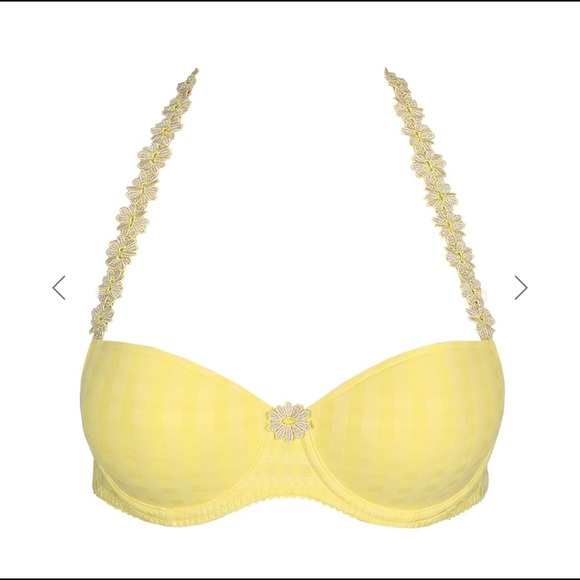 (NWT) MARIE JO sz 32B Avero padded balcony bra in pineapple (bright yellow) - Picture 3 of 8